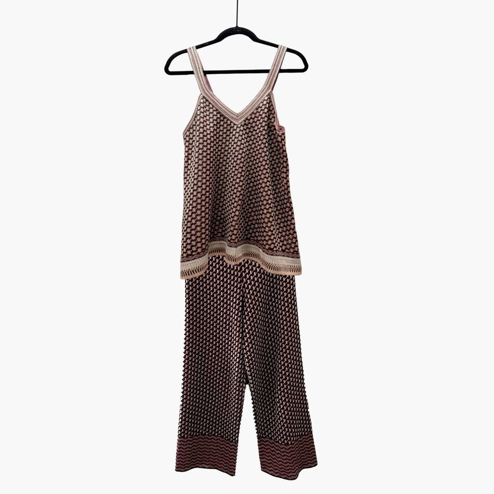 Zara Jacquard Geometric 2 pc Knit Set, Size M